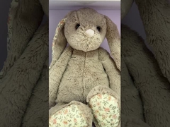 안락한 견면 벨벳 아기 신발 9cm 유아 아기 온난한 백색 토끼 신발